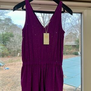 Ramy Brook Dazzling Purple Sequin Romper